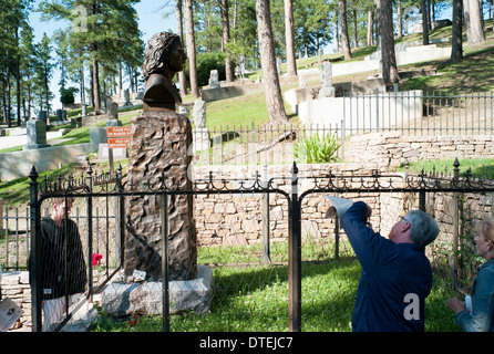 Wild Bill Hickok's grave at Mt. Moriah Cemetery in Deadwood, SD on Aug. 9, 2009. Stock Photo