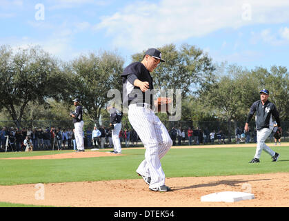 Tampa, Florida, USA. 15th Feb, 2014. Masahiro Tanaka (Yankees) MLB : New York Yankees spring training camp in Tampa, Florida, United States . Credit:  AFLO/Alamy Live News Stock Photo