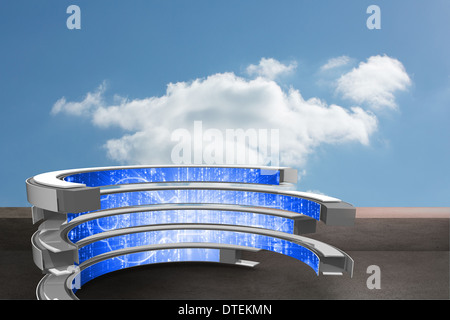 Composite image of key on abstract screen Stock Photo