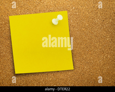 Yellow sticky note blank for your message. Stock Photo