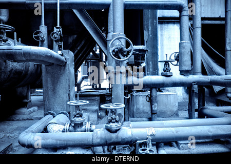 Pipes and valves Stock Photo