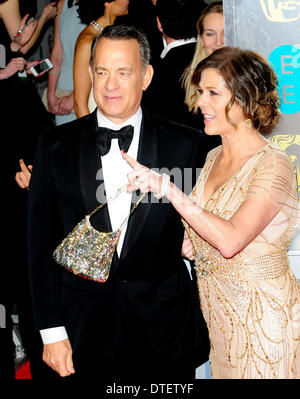 London, UK. 16th Feb, 2014. Tom Hanks & Rita Wilson attends The B.A.F.a at The Royal Opera  House, Covent Garden, London 16 February 2014 Credit:  Peter Phillips/Alamy Live News Stock Photo