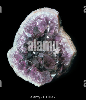 Quartz variety amethyst Stock Photo