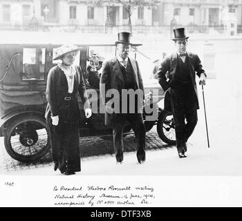 Roosevelt visiting the Natural History Museum, London, June 1914 Stock Photo