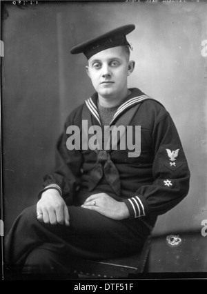 Portrait photograph of George Shirkey in Navy uniform 1918 Stock Photo