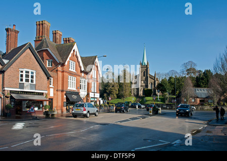 Riverhead village, Sevenoaks and St Mary the Virgin Church at the A25 ...