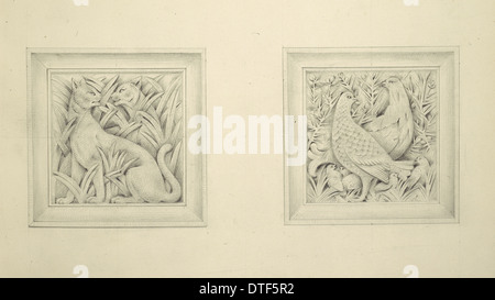 Designs for the Natural History Museum, by Alfred Waterhouse (1830-1905) Stock Photo