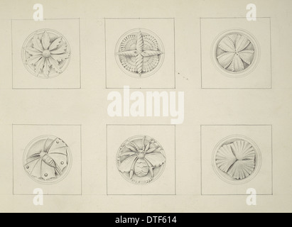 Designs for the Natural History Museum, by Alfred Waterhouse (1830-1905) Stock Photo