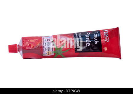 Tube Of Tesco Tomato Puree Stock Photo