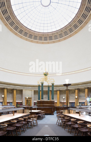 Manchester UK Central Library reading room almost ready for the public opening in after the buildings £48 million Stock Photo