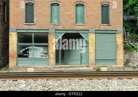 New River Banking & Trust Company, Thurmond Historic District, West Virginia Stock Photo