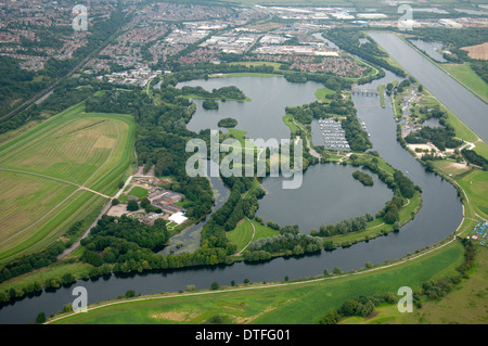 Aerial shot of Colwick Country Park in Nottingham City, Nottinghamshire ...