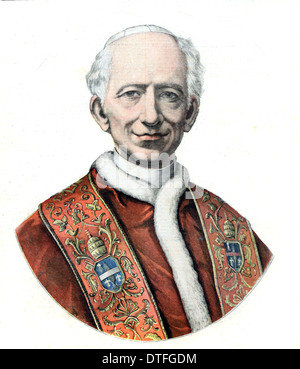 Portrait of Pope Leo XIII (1810-1903) who had the third longest Stock
