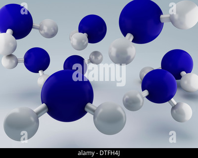 H2O Molecules 3d Stock Photo