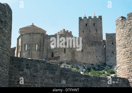 Spain. Aragon. Loarre Caste. Complex built during 11th-12th centuries. Stock Photo