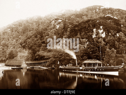 Loch Katrine steamer Rob Roy Victorian period Stock Photo