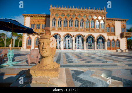 USA Florida FL Sarasota John Ringling Ca’ d’Zan Venetian style palace home of the founder of Ringling Bros exterior Stock Photo