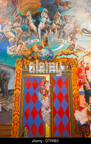 USA Florida Sarasota FL John Ringling estate and Circus Museum portion of a mural Stock Photo