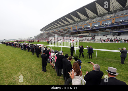 Procession Ascot, United Kingdom, view the racecourse during the Royal Stock Photo