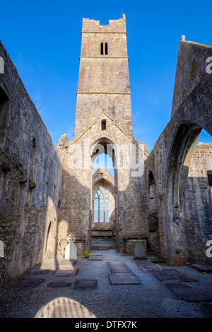 Quin Abbey County Clare Ireland Stock Photo