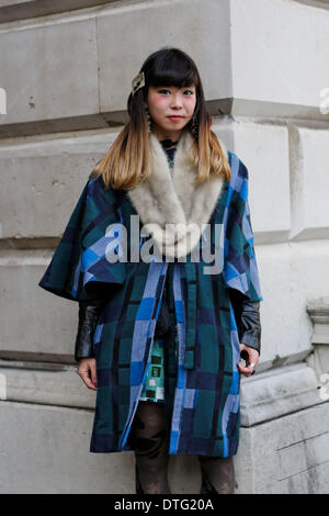 London, UK. 15th Feb 2014. Fumika Okajima at Somerset House  Credit:  dpa picture alliance/Alamy Live News Stock Photo