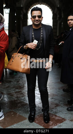 London, UK. 15th Feb 2014. Amar Hussain arriving at the Bora Aksu runway show at Somerset House in London - Feb 14, 2014  Credit:  dpa picture alliance/Ģ����ý Live News Stock Photo