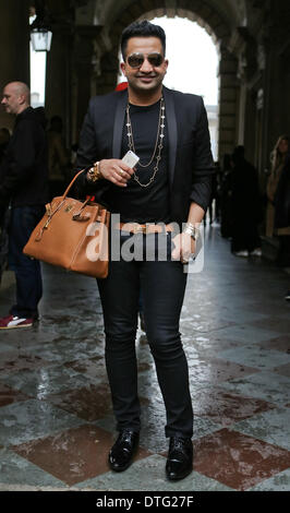 London, UK. 15th Feb 2014. Amar Hussain arriving at the Bora Aksu runway show at Somerset House in London - Feb 14, 2014  Credit:  dpa picture alliance/Ģ����ý Live News Stock Photo