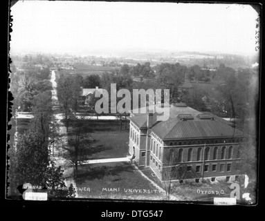 View of Herron Gymnasium from tower of Old Main Building ca. 1898 Stock Photo