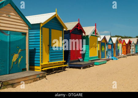 Brighton Beach Huts, Melbourne, Victoria Stock Photo