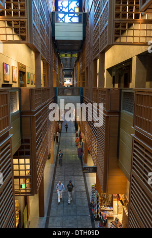 Interior of new modern Central Market or New Souq in Abu Dhabi United Arab Emirates Stock Photo