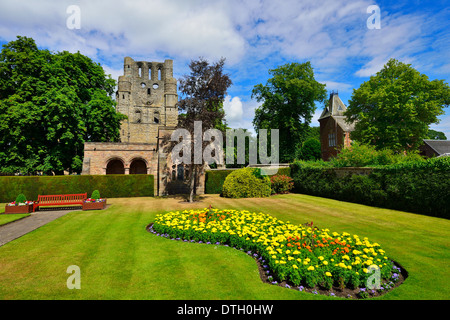 The ruins of Kelso Abbey, 12th century, Kelso, Scottish Borders, Scotland, United Kingdom Stock Photo