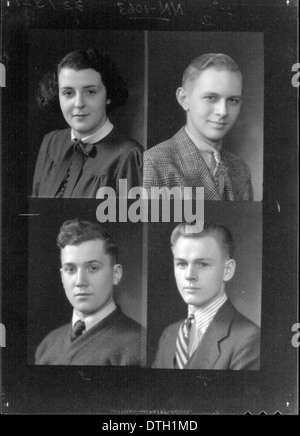 McGuffey High School yearbook portraits 1938 Stock Photo