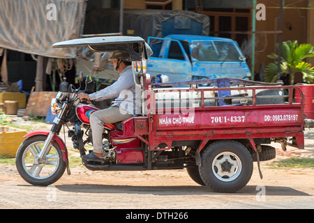 Traffic in Tay Ninh, Vietnam Stock Photo