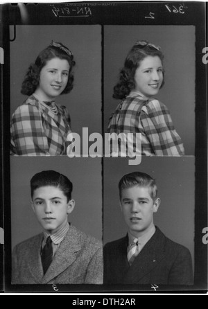 McGuffey High School yearbook portraits 1940 Stock Photo