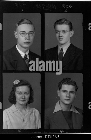 McGuffey High School yearbook portraits 1942 Stock Photo