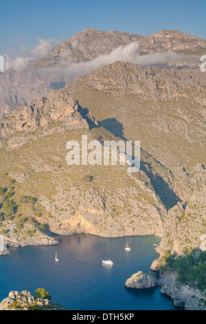 Majorca's northwest coast. Torrent de Pareis cove and canyon. Tramuntana mountains. Balearic islands, Spain Stock Photo