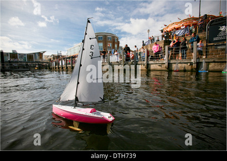 Model boats at the Harbour Festival Cardiff Stock Photo