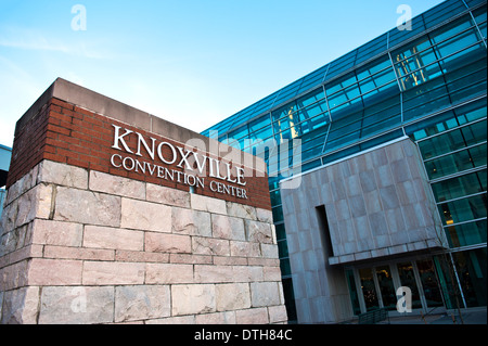 Sign for Knoxville Tennessee Convention Center Stock Photo