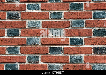 Antique colonial brick wall. Stock Photo