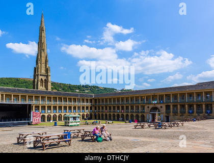 Halifax West Yorkshire, town centre map and destination signs Stock ...