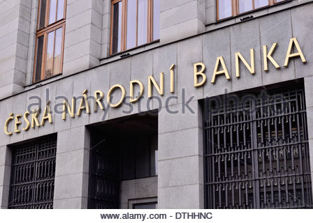 Prague, Ceska Narodni Banka, Czech National Bank, CNB. Na Prikope Stock ...