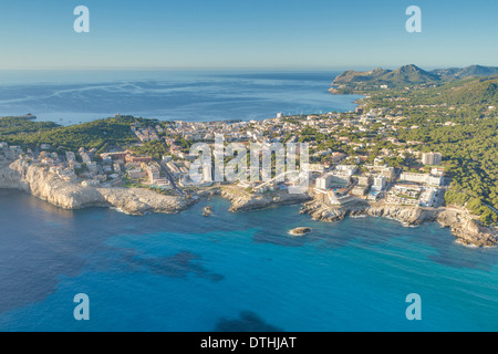 Majorca's northeast coast. Aerial view of Cala Rajada resort. Majorca, Balearic islands, Spain Stock Photo