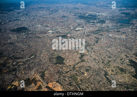 Aerial view of Belo Horizonte city, capital of Minas Gerais State, Brazil. Stock Photo