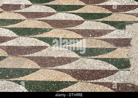 Flooring with coloured marble mosaic tesseras on Northern end eastern palaestra Baths Caracalla Rome Italy Stock Photo