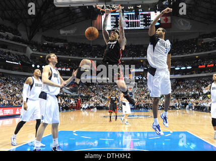 Dallas, TX, USA . 18th Feb, 2014. Miami Heat power forward Chris Andersen #11 during an NBA game between the Miami Heat and the Dallas Mavericks at the American Airlines Center in Dallas, TX Miami defeated Dallas 117-106 Credit:  Cal Sport Media/Alamy Live News Stock Photo