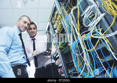 it enineers in network server room Stock Photo