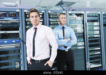 it enineers in network server room Stock Photo