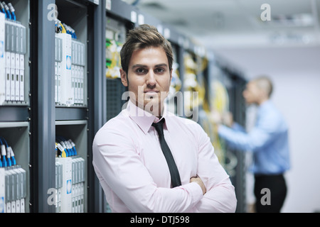 it enineers in network server room Stock Photo