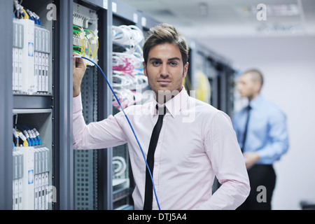 it enineers in network server room Stock Photo
