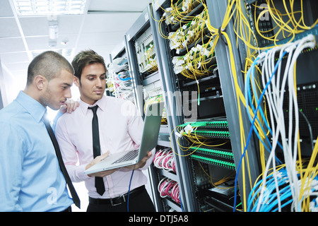 it enineers in network server room Stock Photo